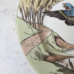 Large English Bird Plate Mintons, circa 1900