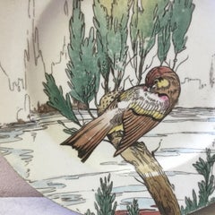 Large English Bird Plate Mintons, circa 1900