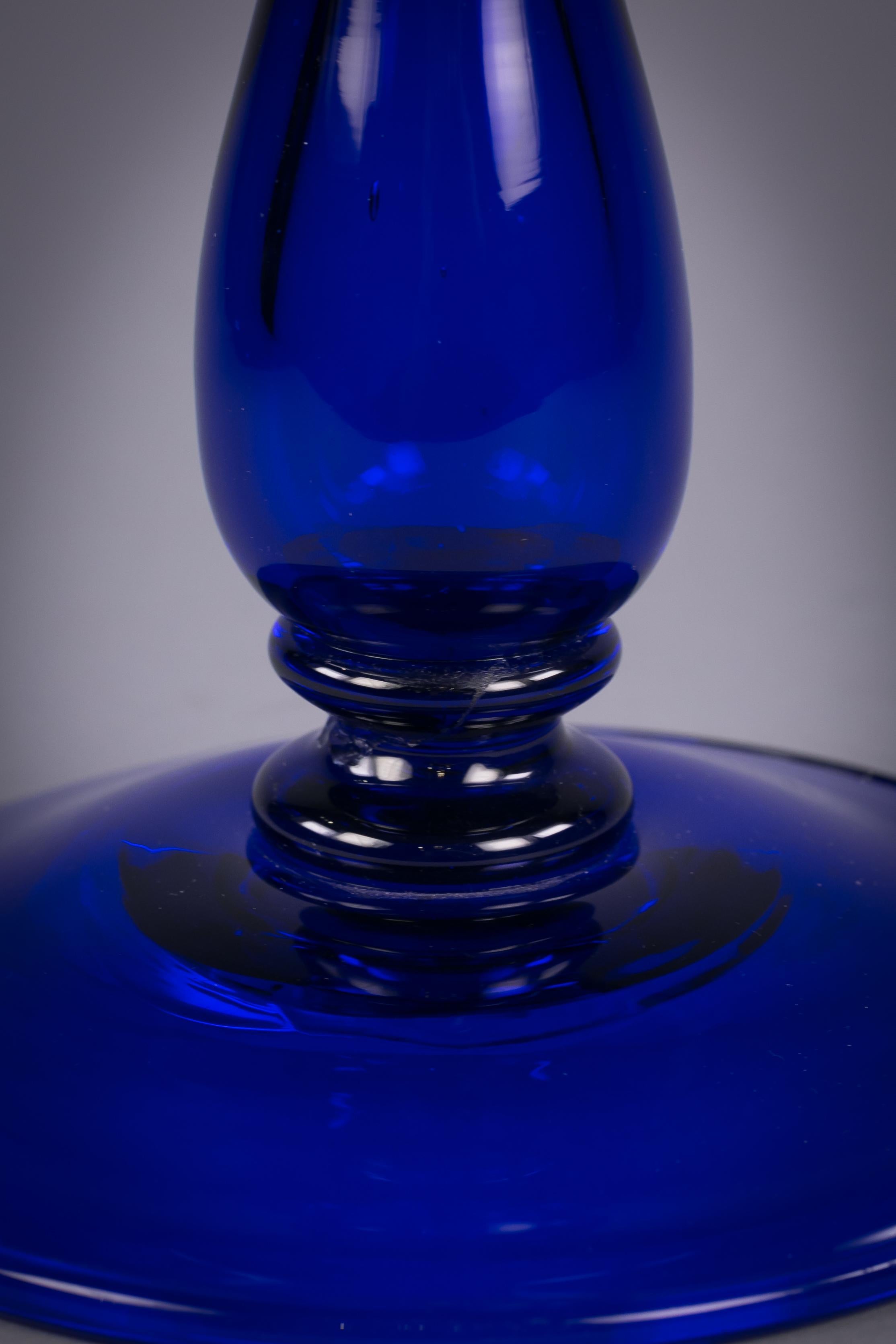 antique blue glass