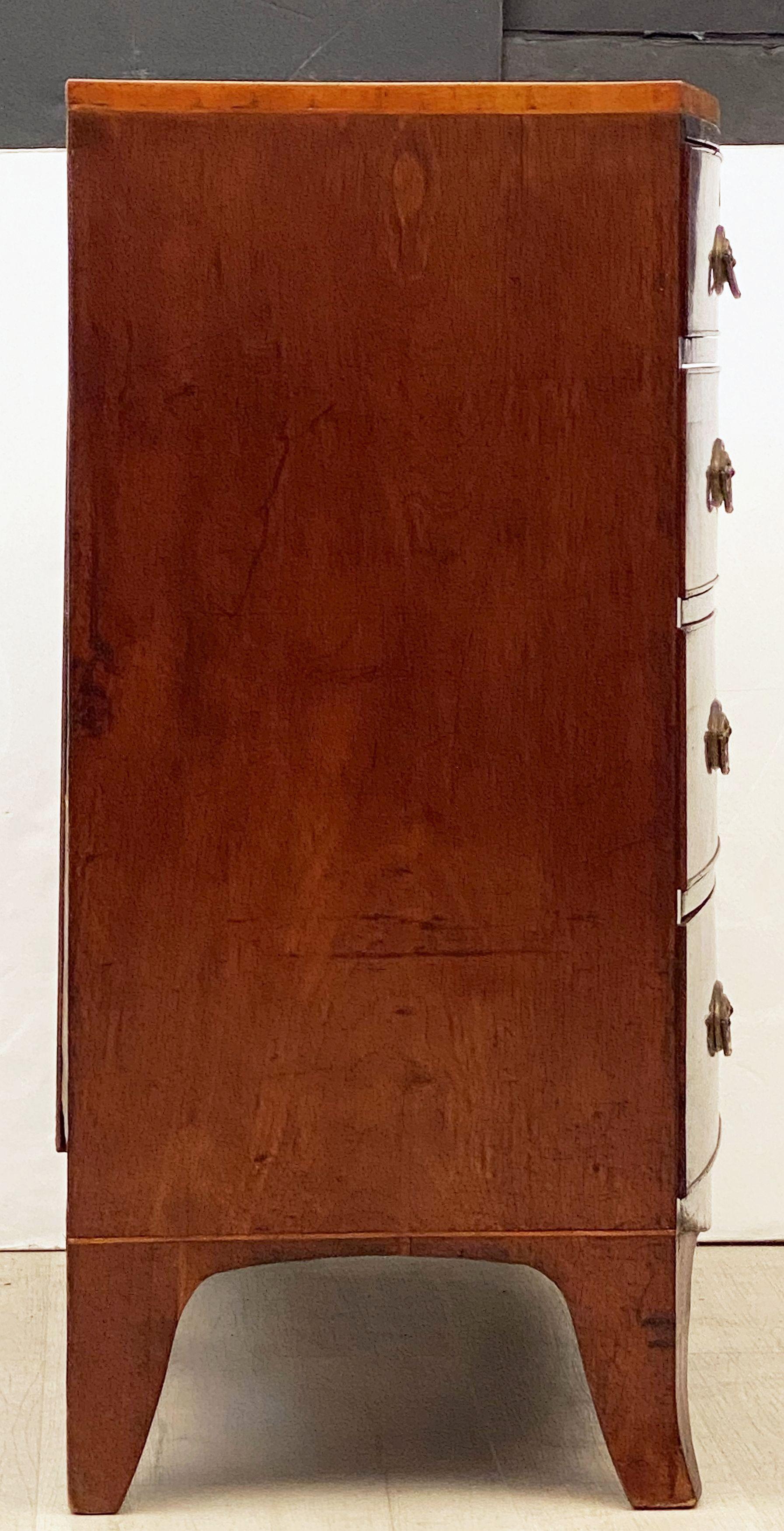 Large English Bow Front Chest of Drawers of Mahogany 7