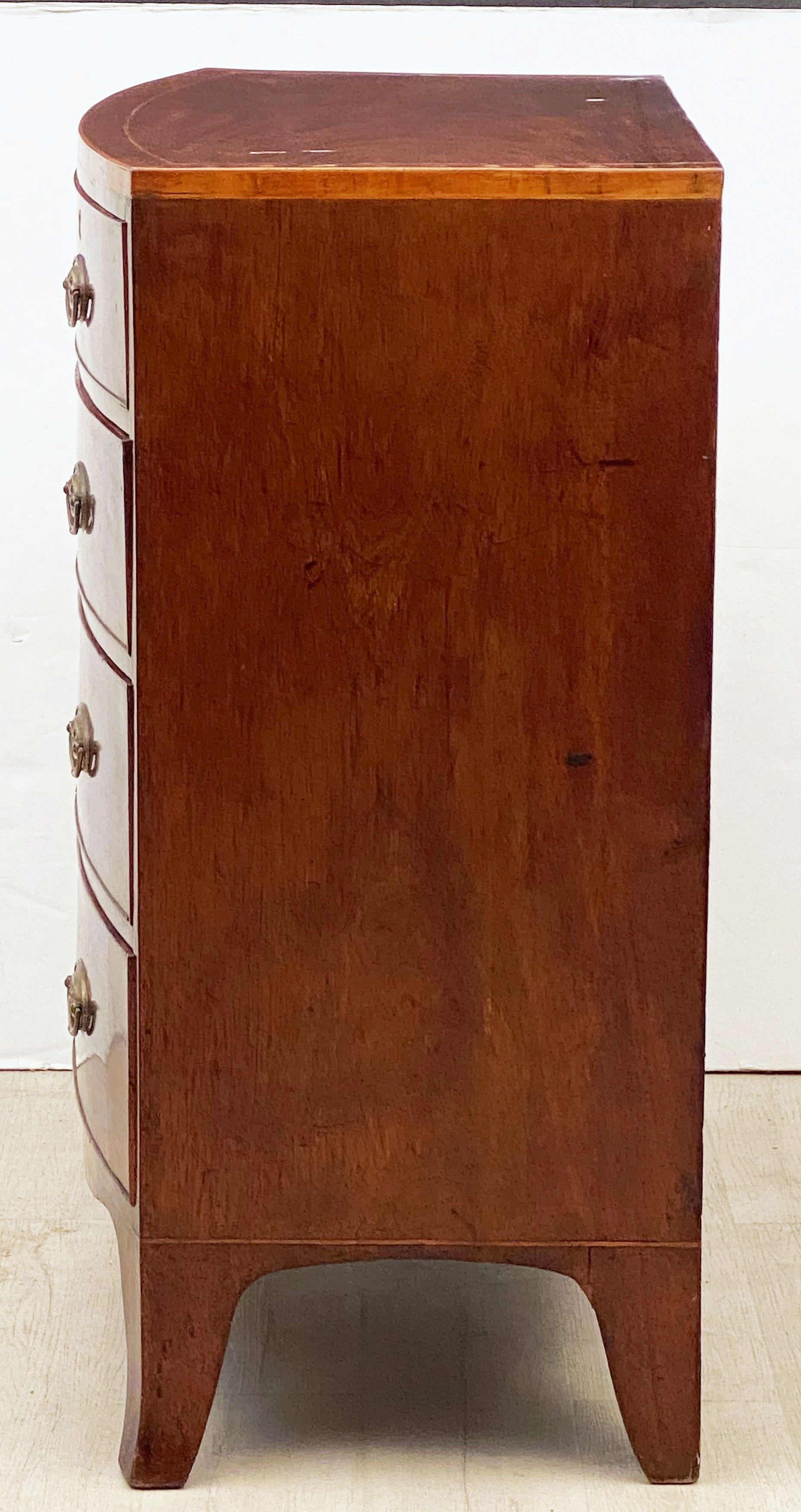 Large English Bow Front Chest of Drawers of Mahogany 10