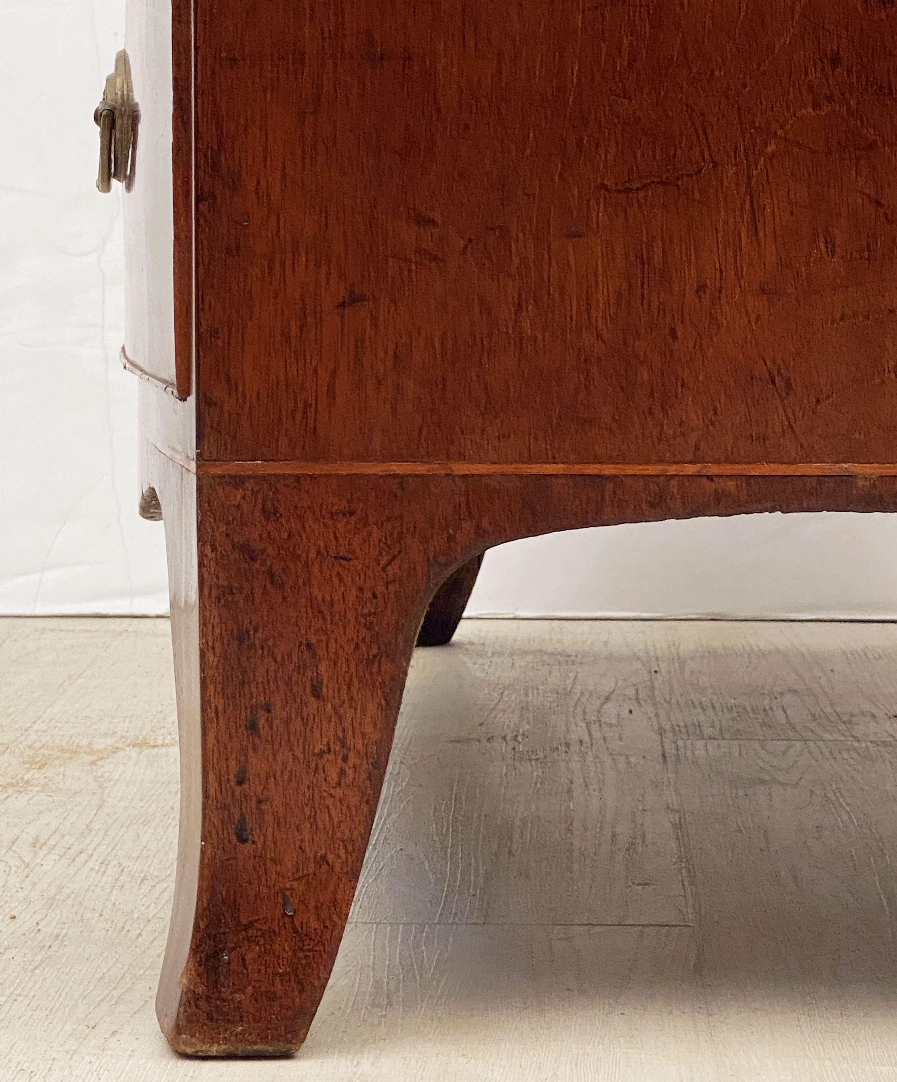 Large English Bow Front Chest of Drawers of Mahogany 11