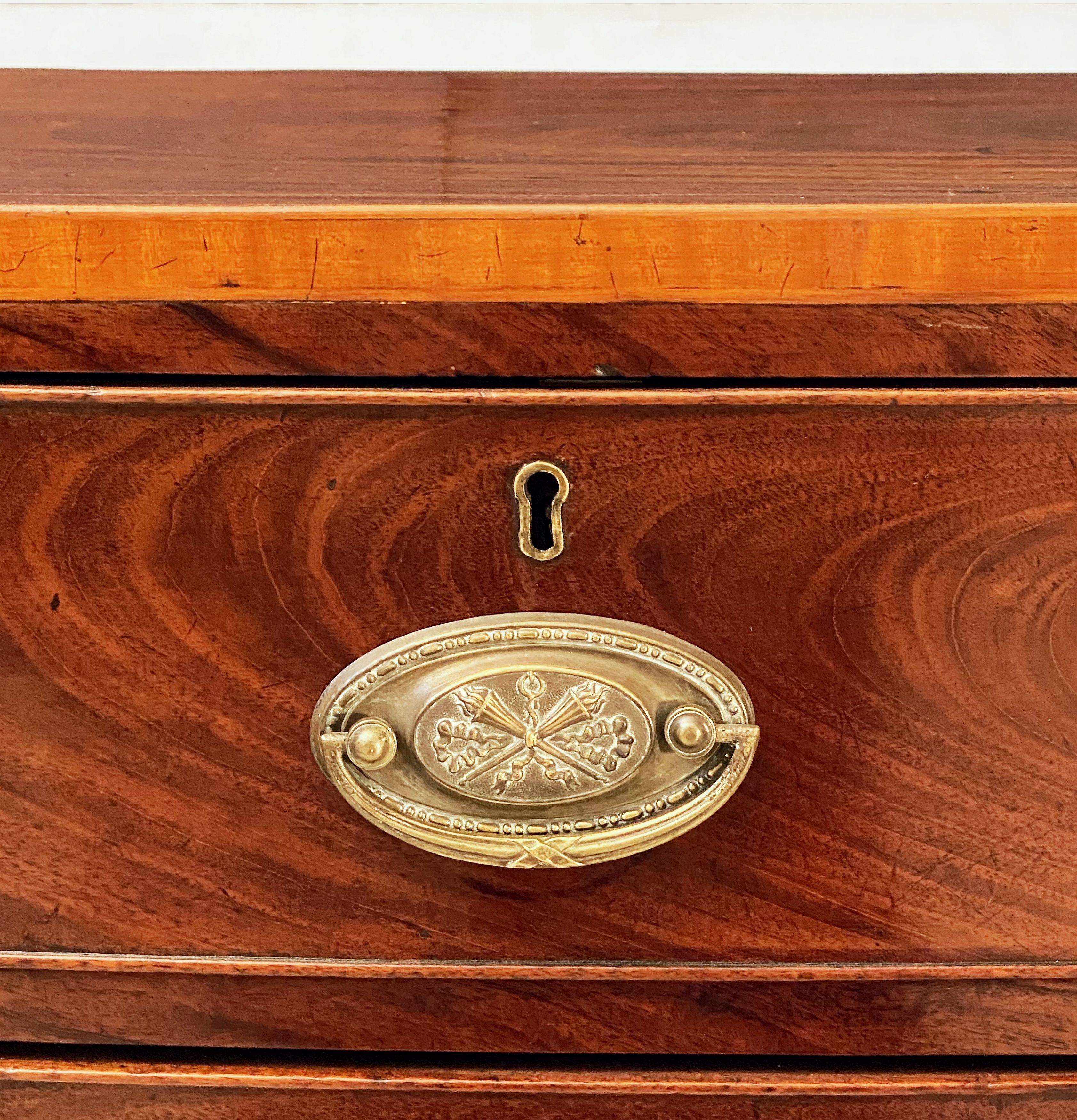 Large English Bow Front Chest of Drawers of Mahogany 1