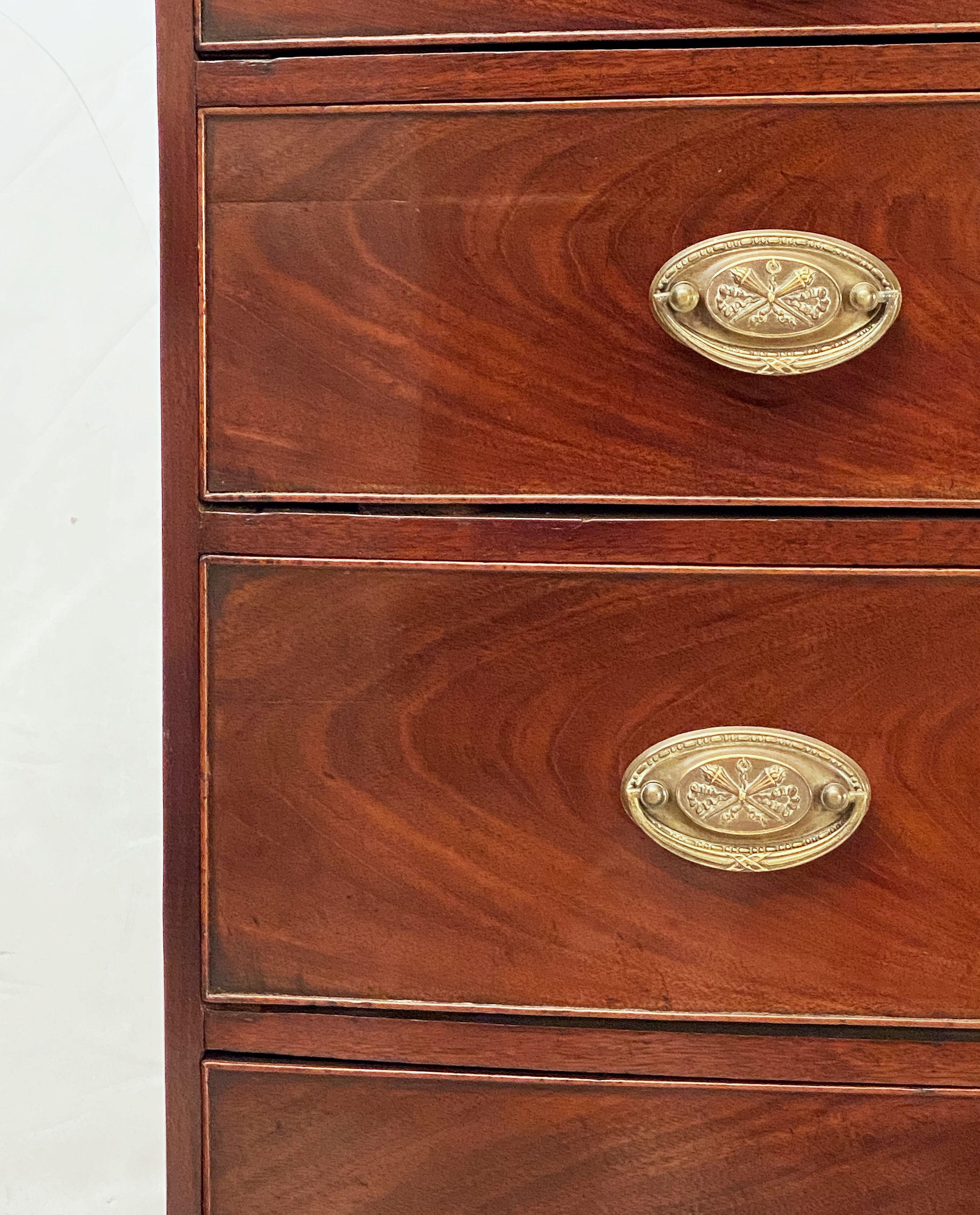 Large English Bow Front Chest of Drawers of Mahogany 2