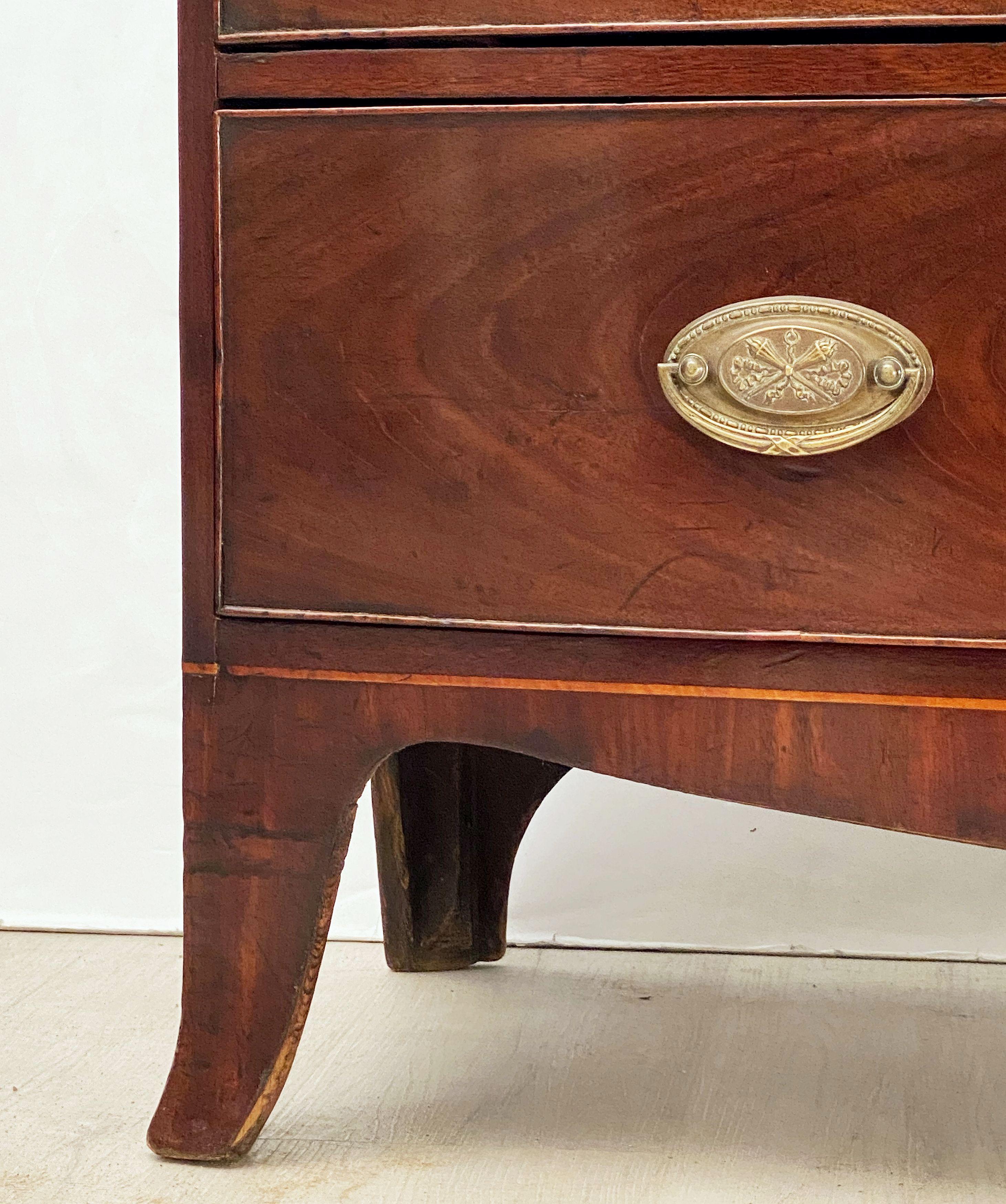 Large English Bow Front Chest of Drawers of Mahogany 3