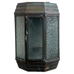 Vintage Large, English Brass Art Deco Wall Light / Outside or Indoor Light