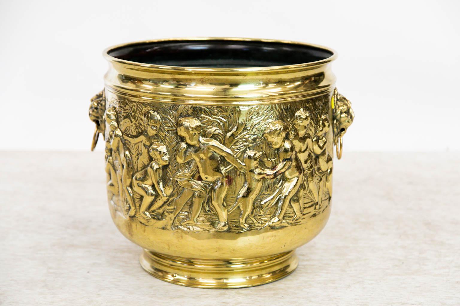 Large English Brass Can 1