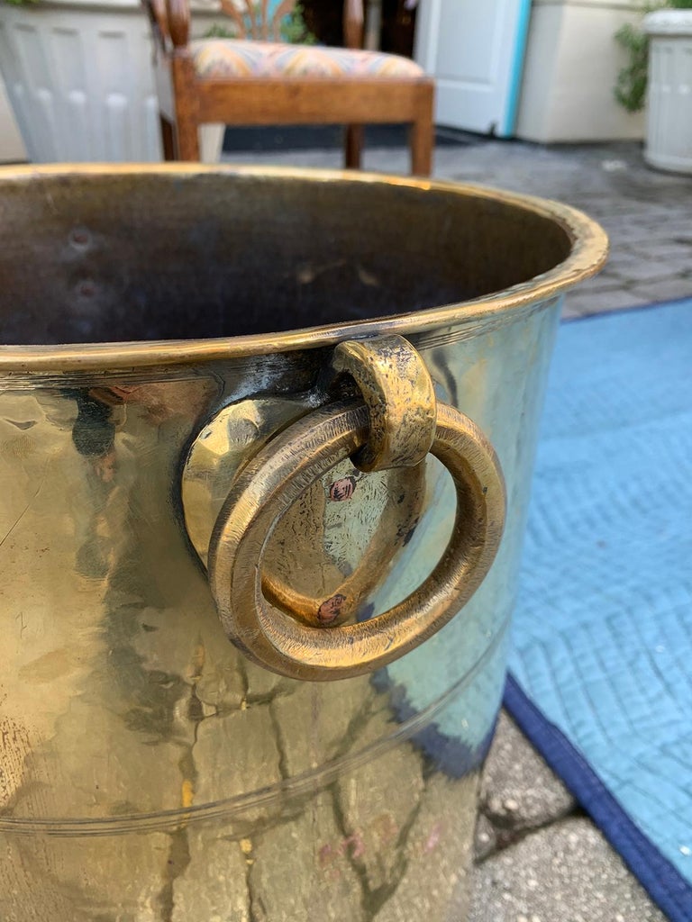 Large English Brass Kindling Bucket, circa 1880 at 1stDibs