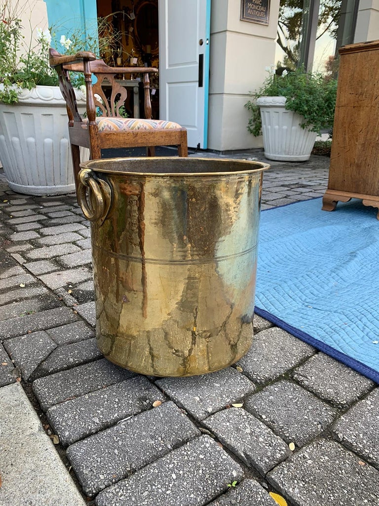 Large English Brass Kindling Bucket, circa 1880 at 1stDibs