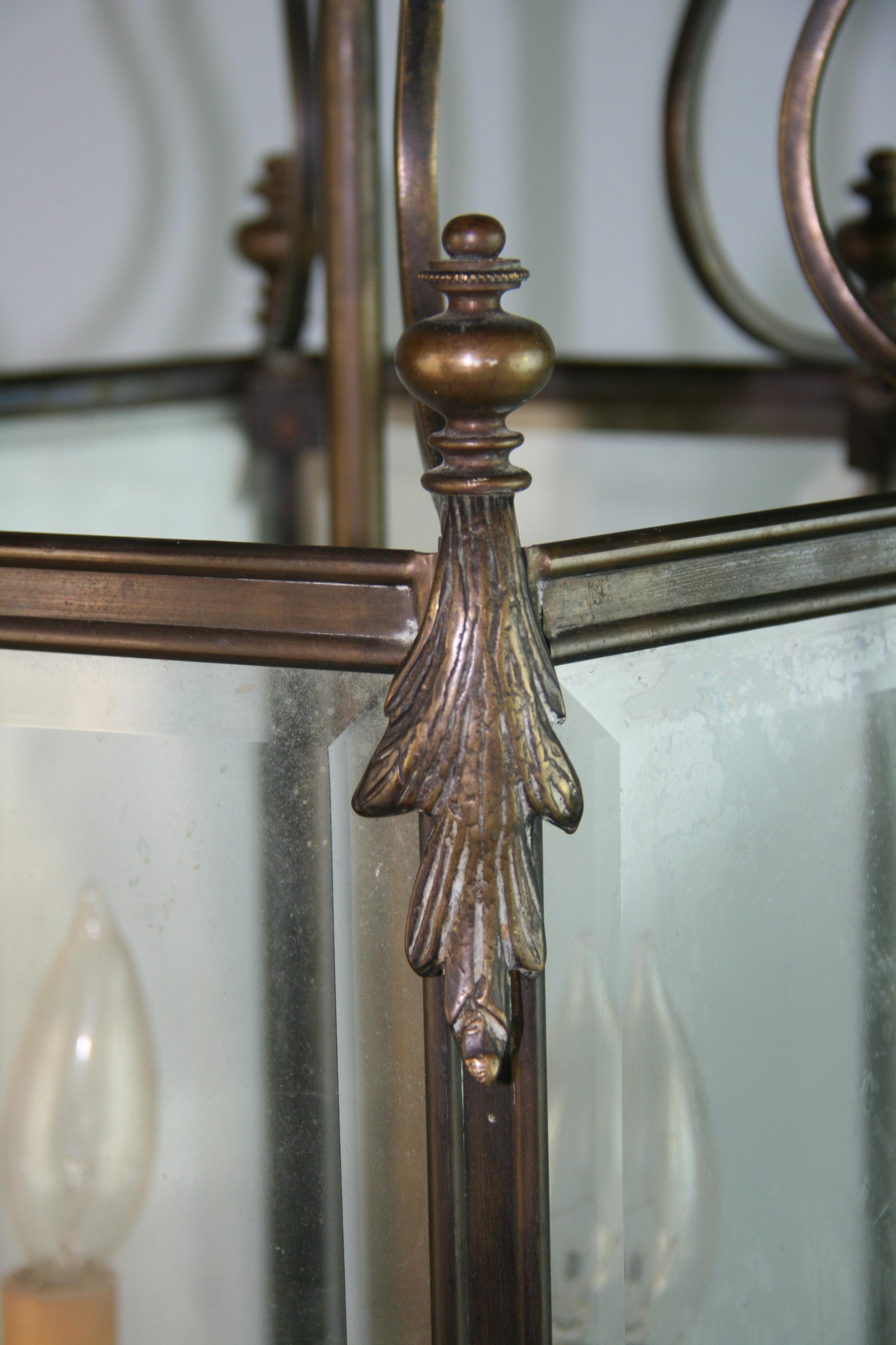 Large English Bronze Lantern For Sale 1