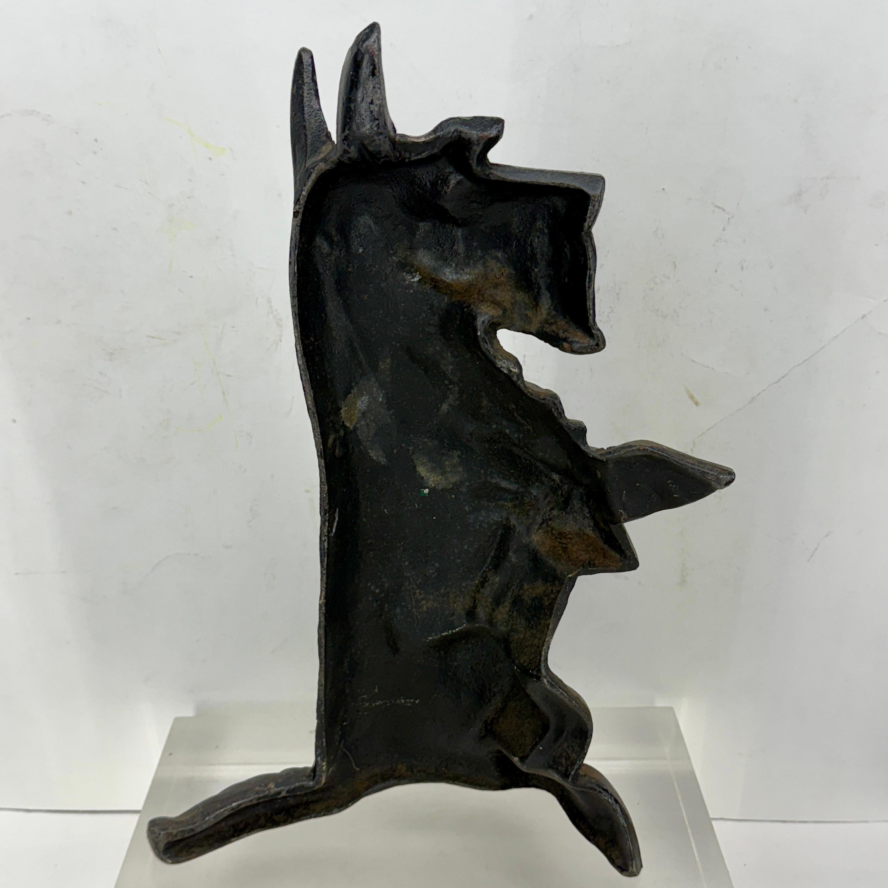 Scultura fermaporta di cane Scottie Terrier in ghisa inglese di grandi dimensioni in vendita 4