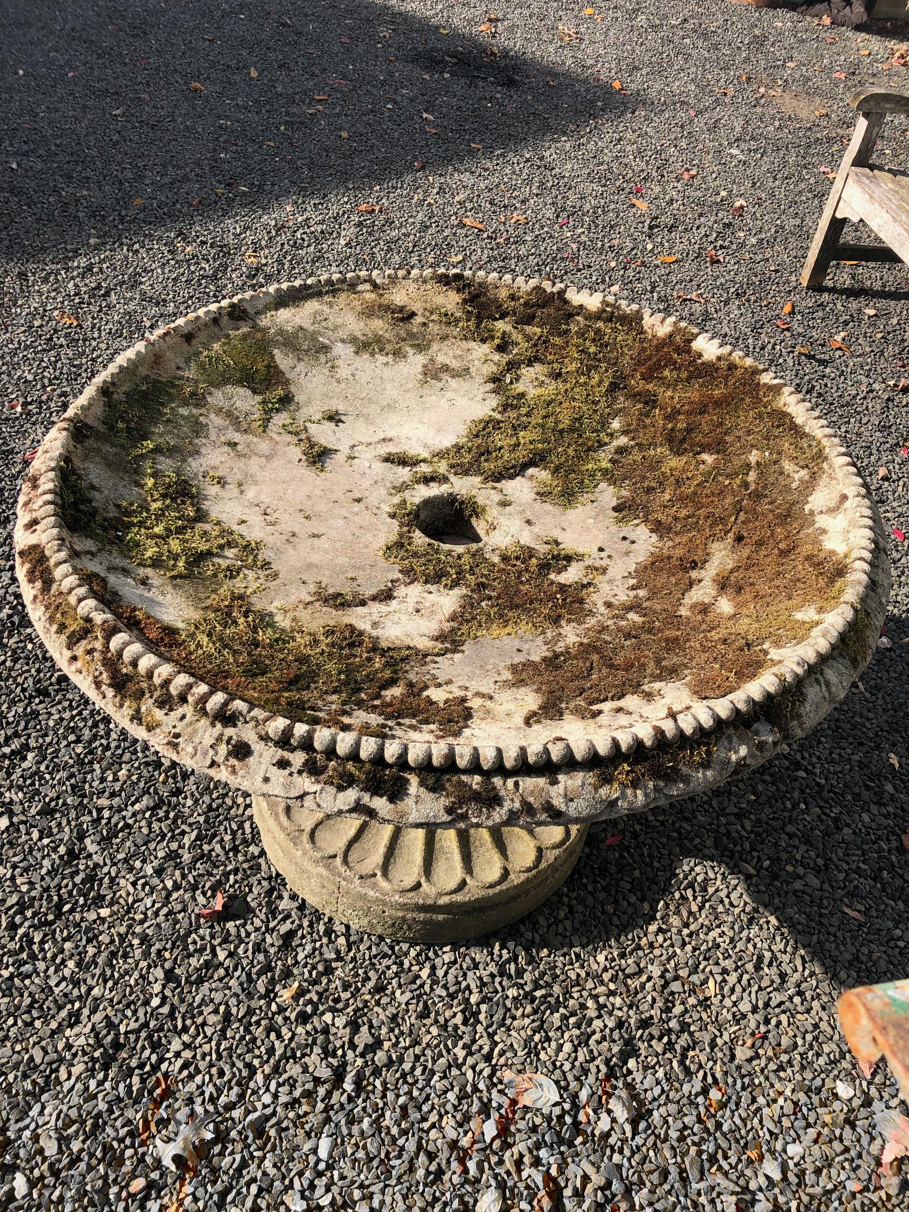 20th Century Large English Cast Stone Tazza-Form Urn or Fountain