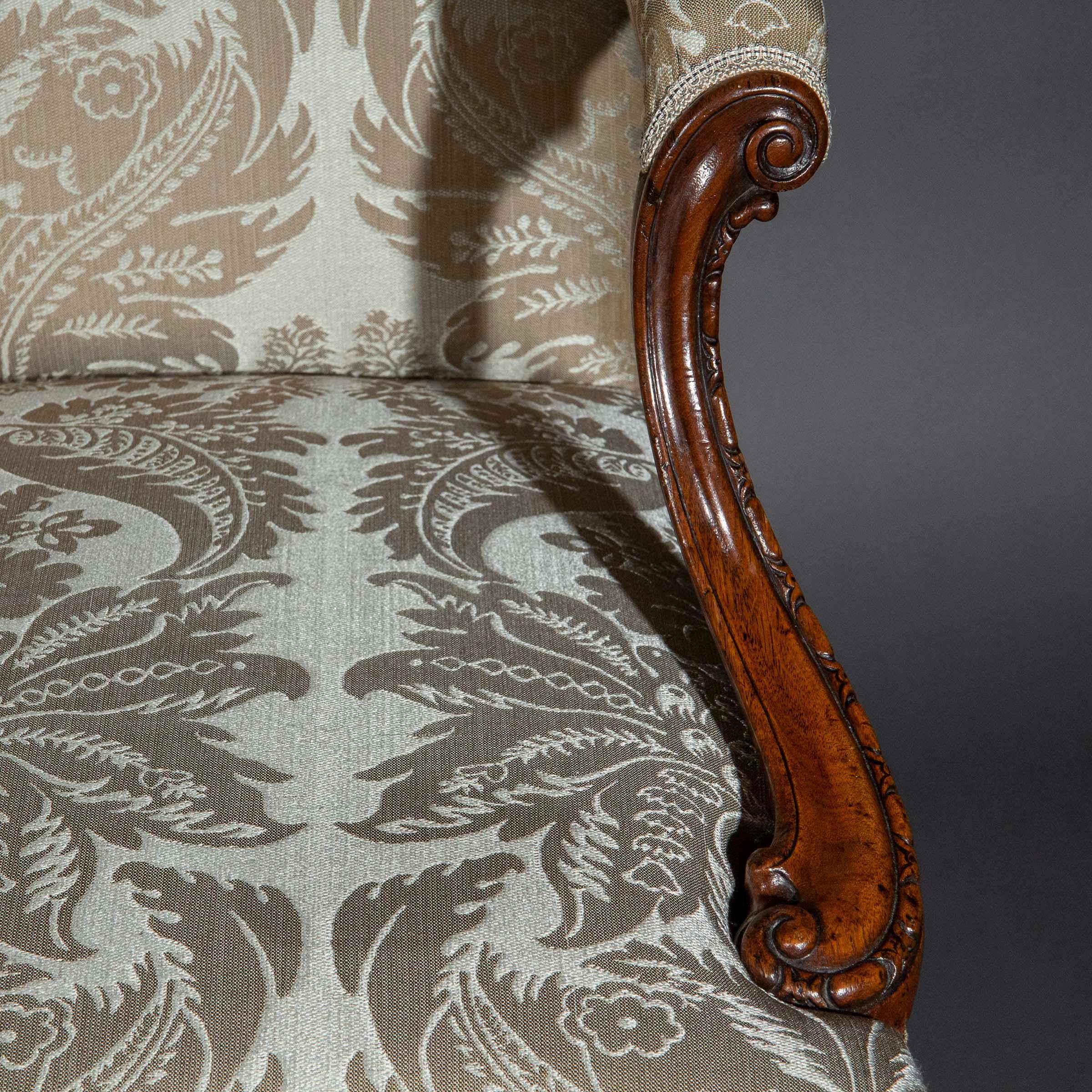 Grand fauteuil anglais Chippendale Gainsborough, milieu du 18e siècle en vente 1