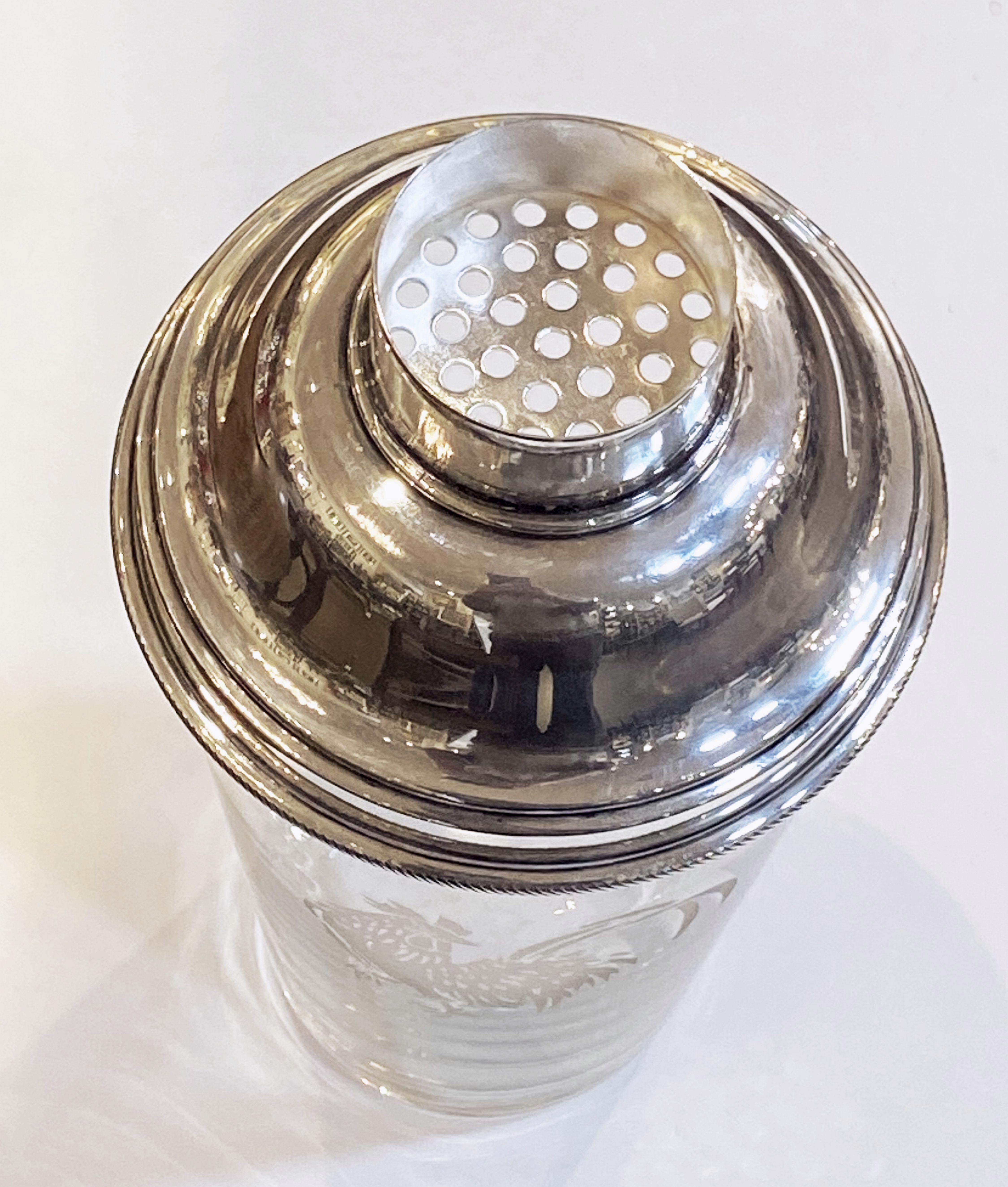 Large English Cocktail Drinks or Martini Shaker with Cockerel 4