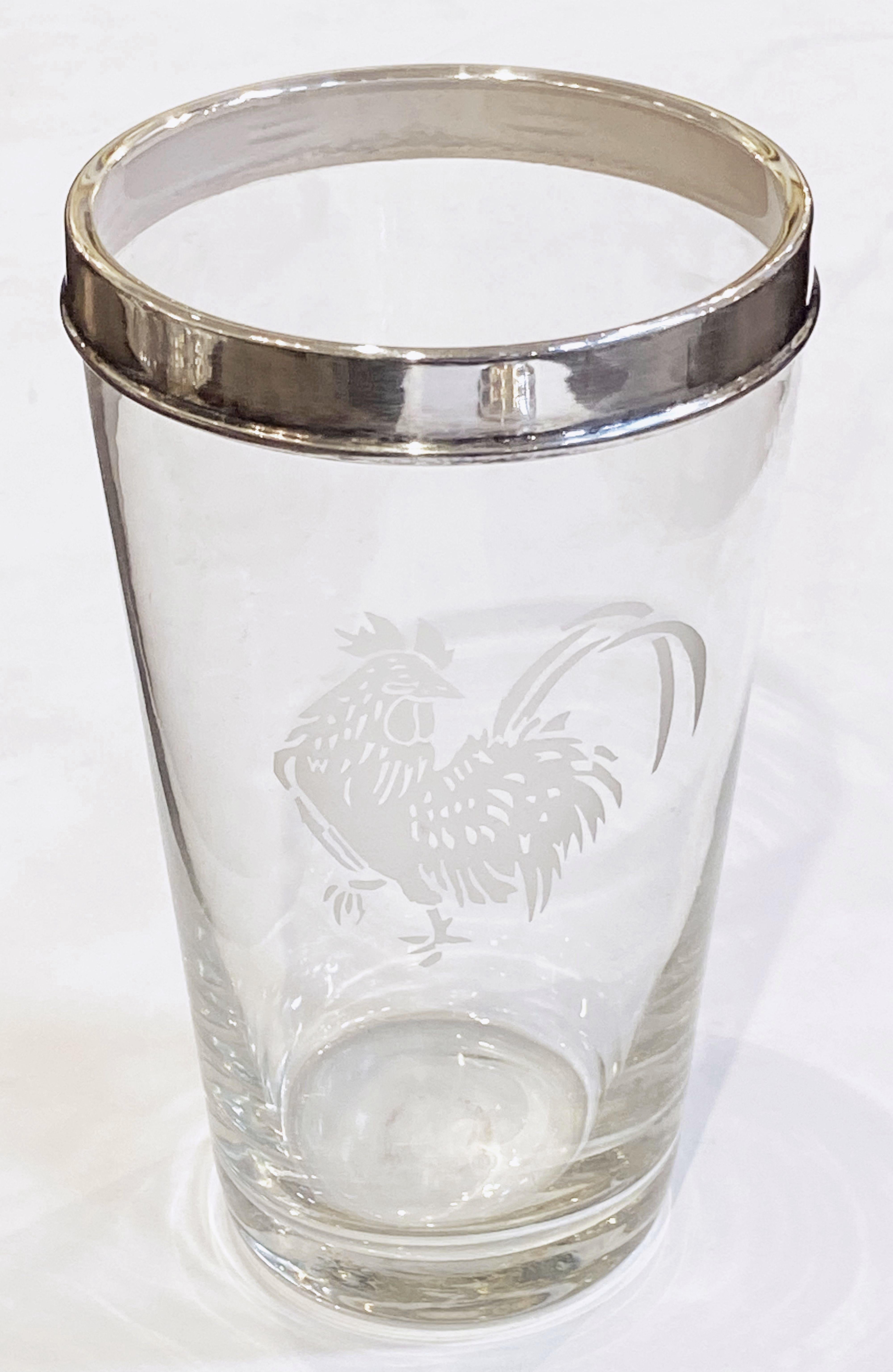 Large English Cocktail Drinks or Martini Shaker with Cockerel 9