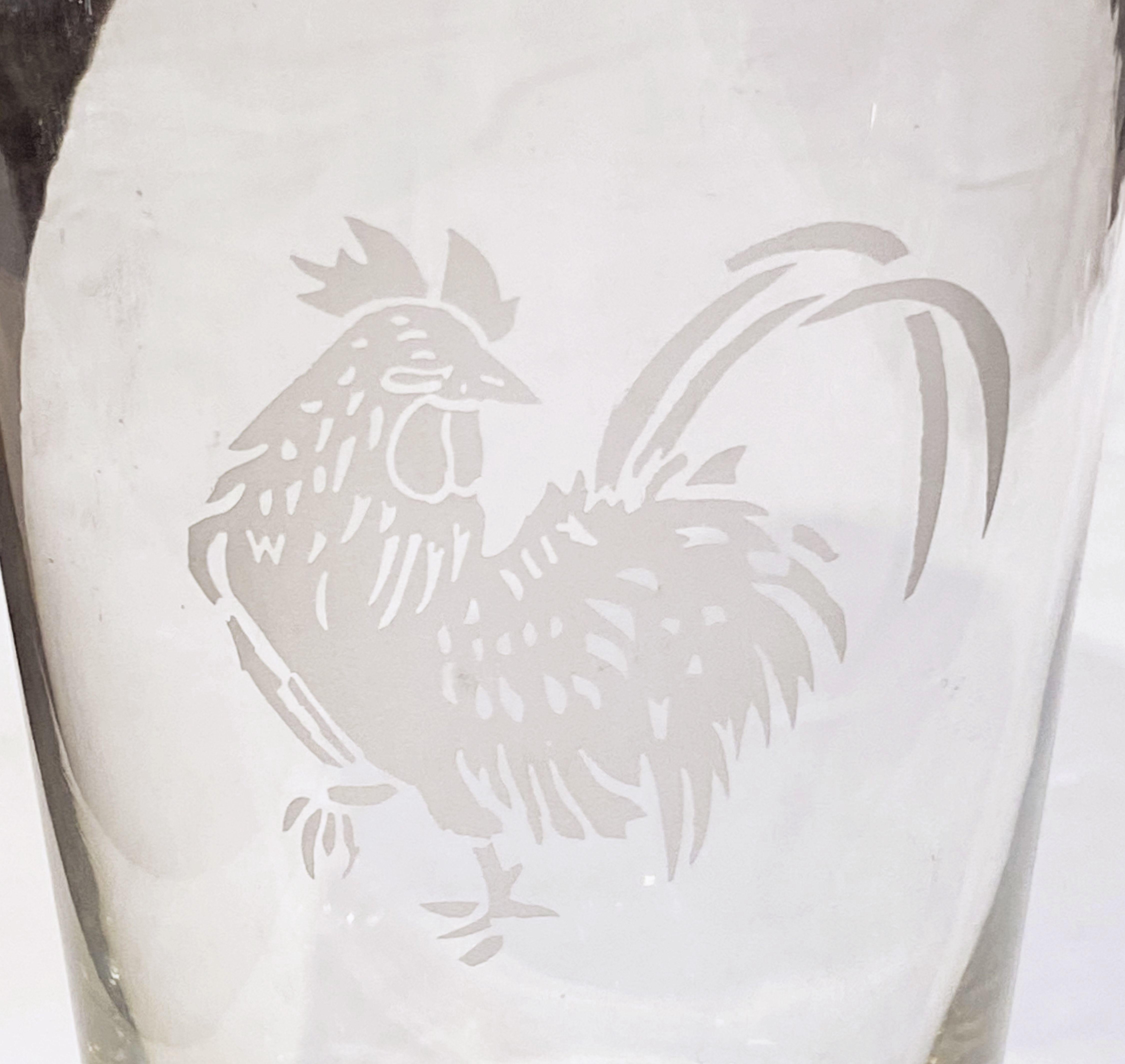Large English Cocktail Drinks or Martini Shaker with Cockerel 11