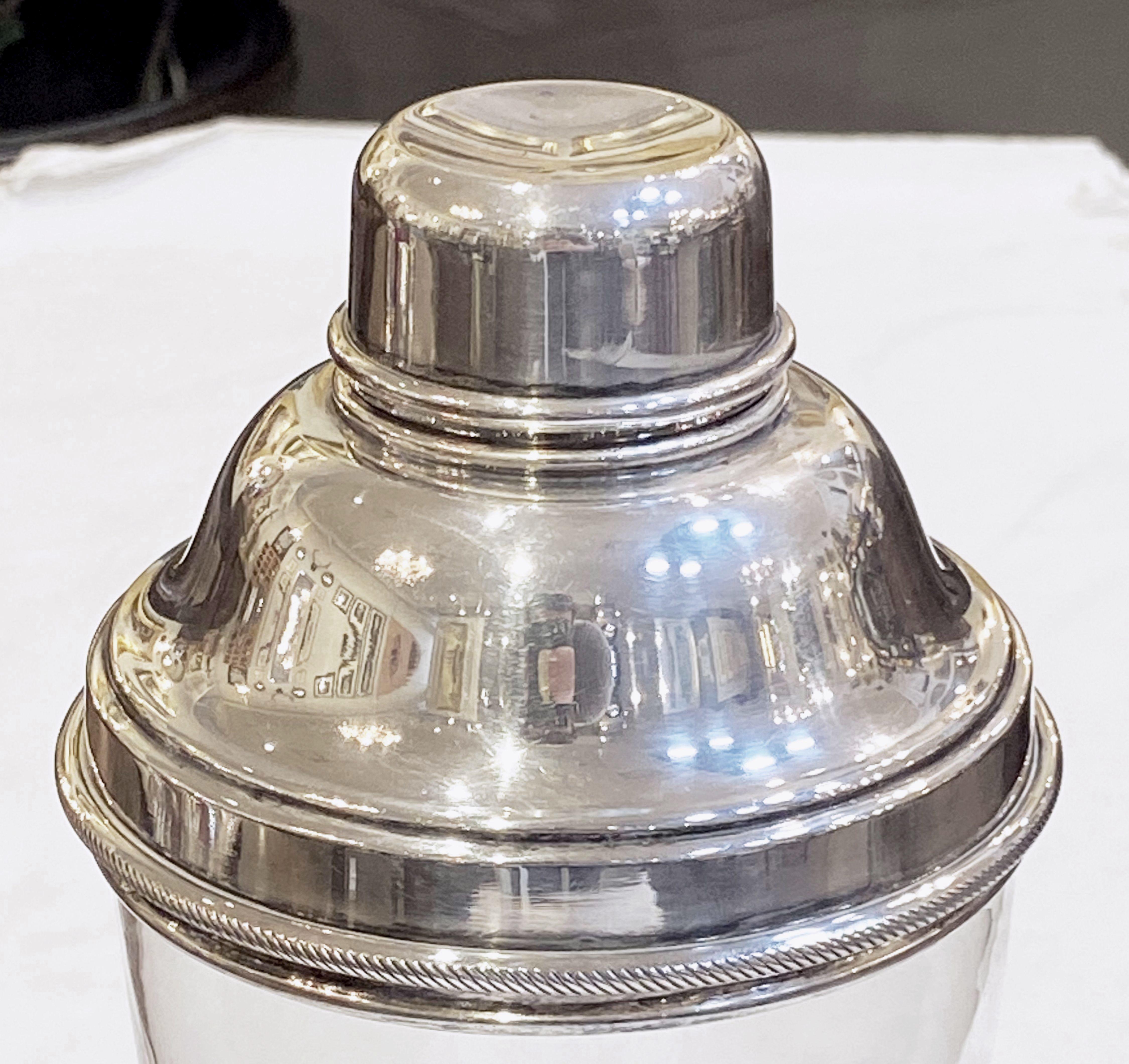 20th Century Large English Cocktail Drinks or Martini Shaker with Cockerel