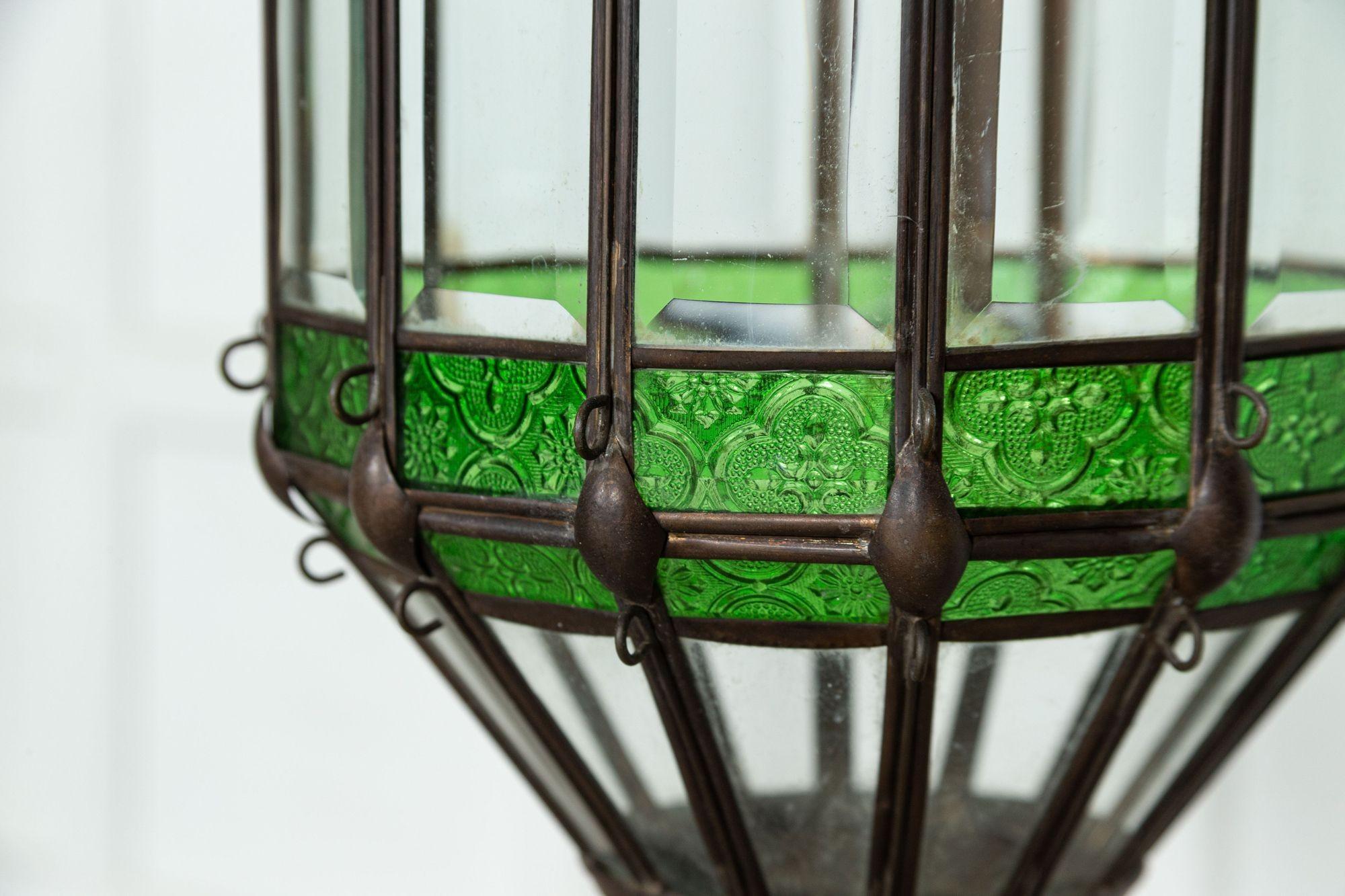 Large English Copper Glazed Lantern Shade For Sale 5