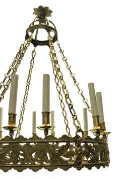 Large English Corona Chandelier