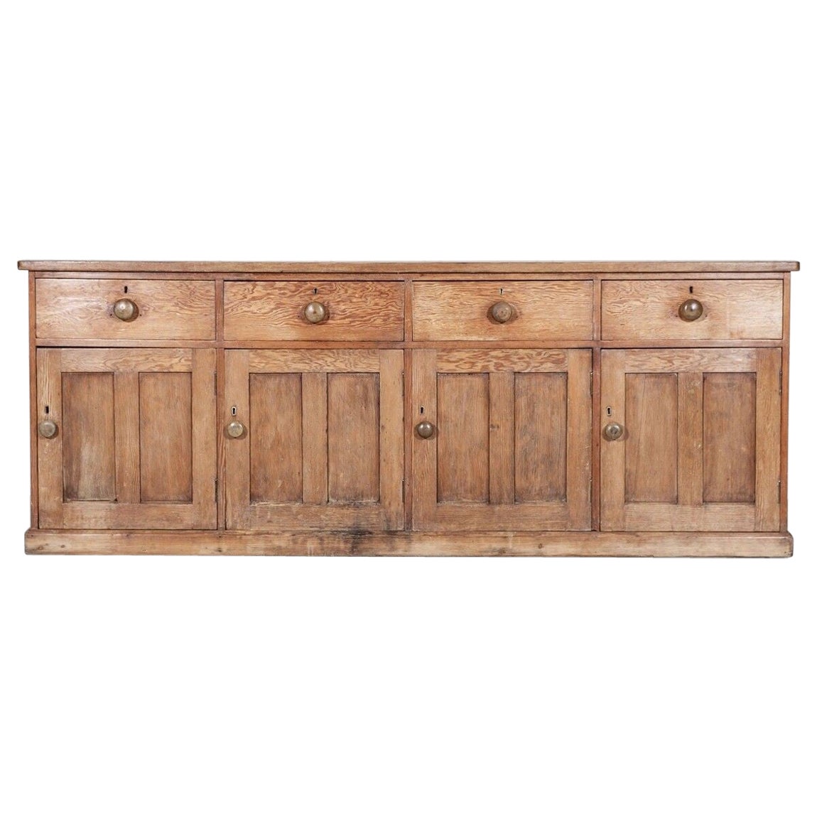 Large English Country House Pine Dresser Base