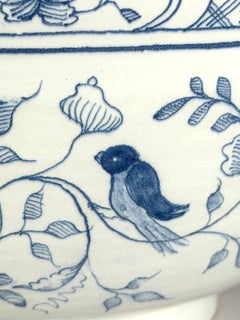 Large English Delft Blue and White Punch Bowl Liverpool Circa 1760