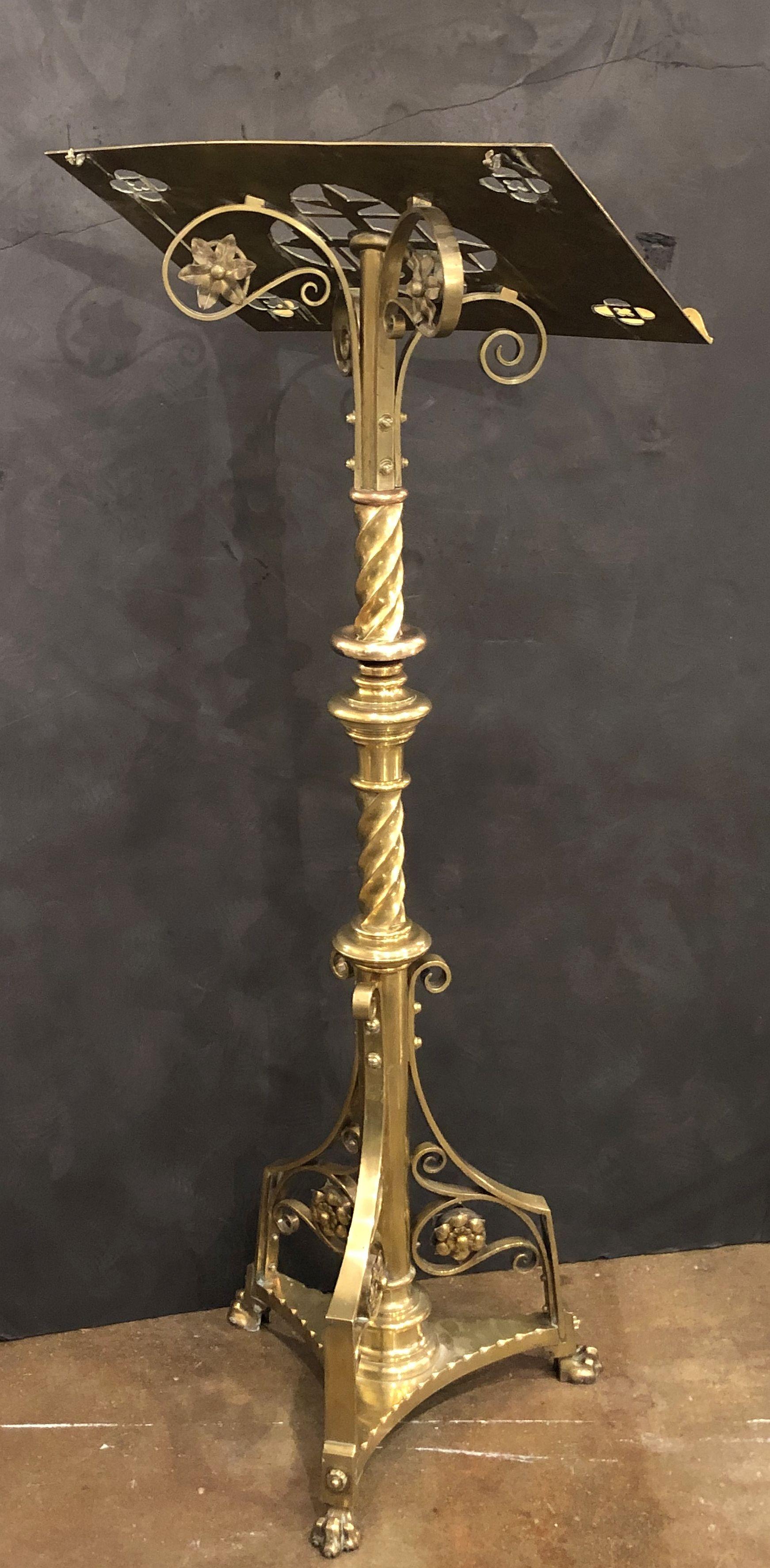 Large English Ecclesiastical Standing Lectern of Brass 4