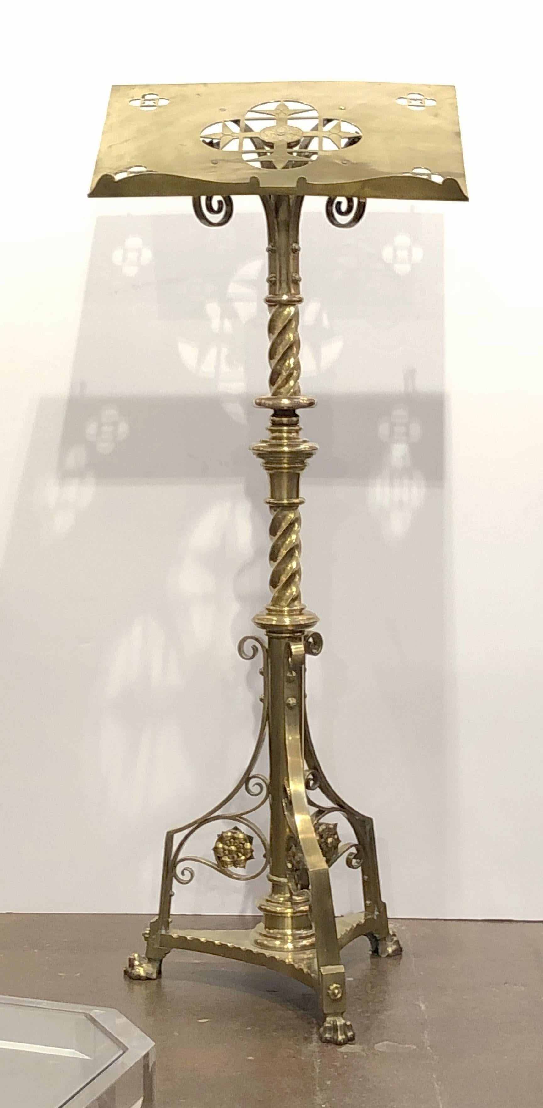 Large English Ecclesiastical Standing Lectern of Brass 3