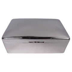 Large English Edwardian Sterling Silver Box, 1902