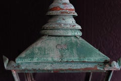 Large English Foster & Pullen Verdigris Copper Lantern