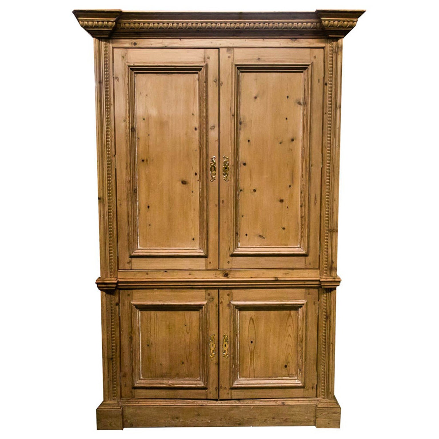 Large English Four Door Cupboard For Sale