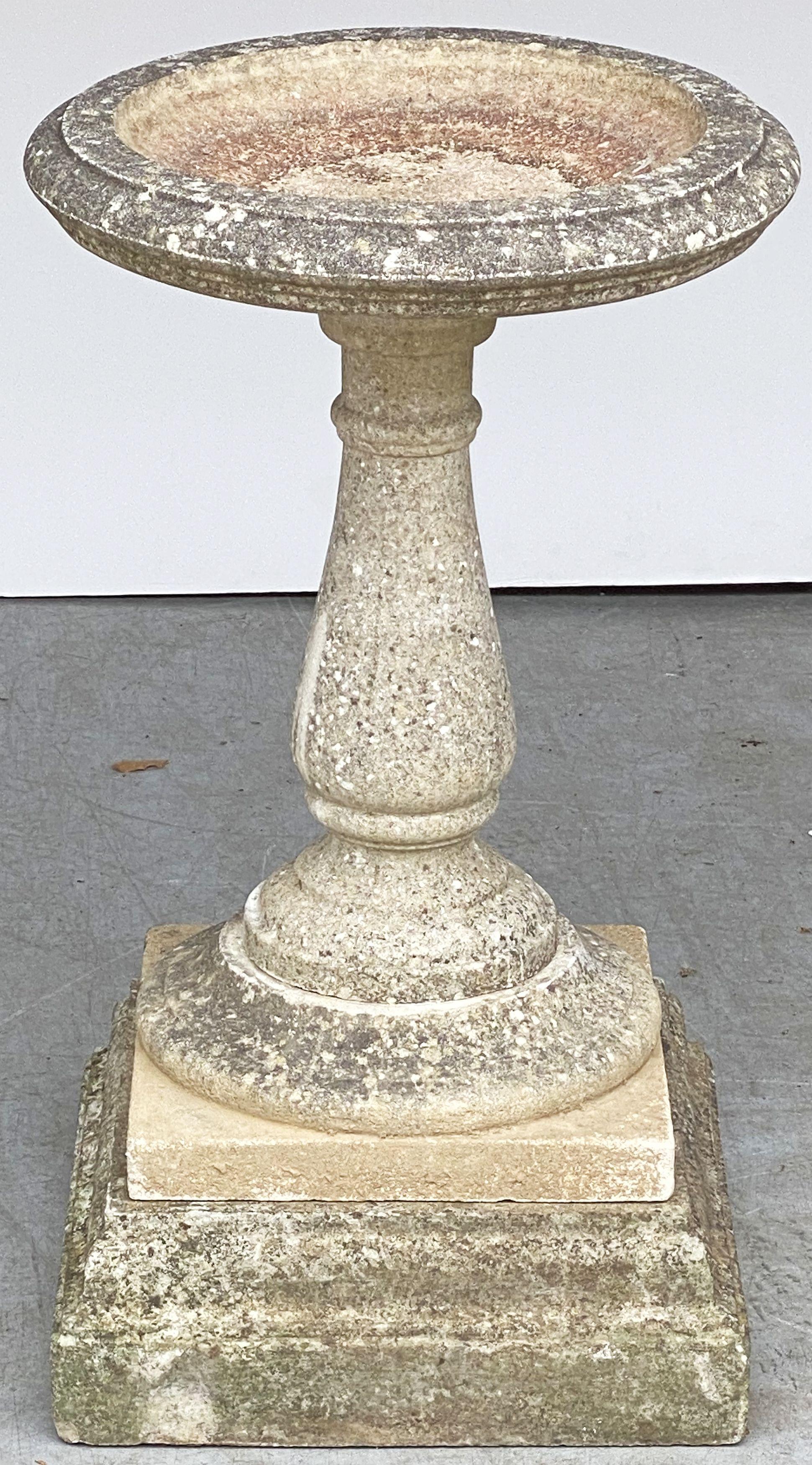 Neoclassical Large English Garden Stone Bird Bath