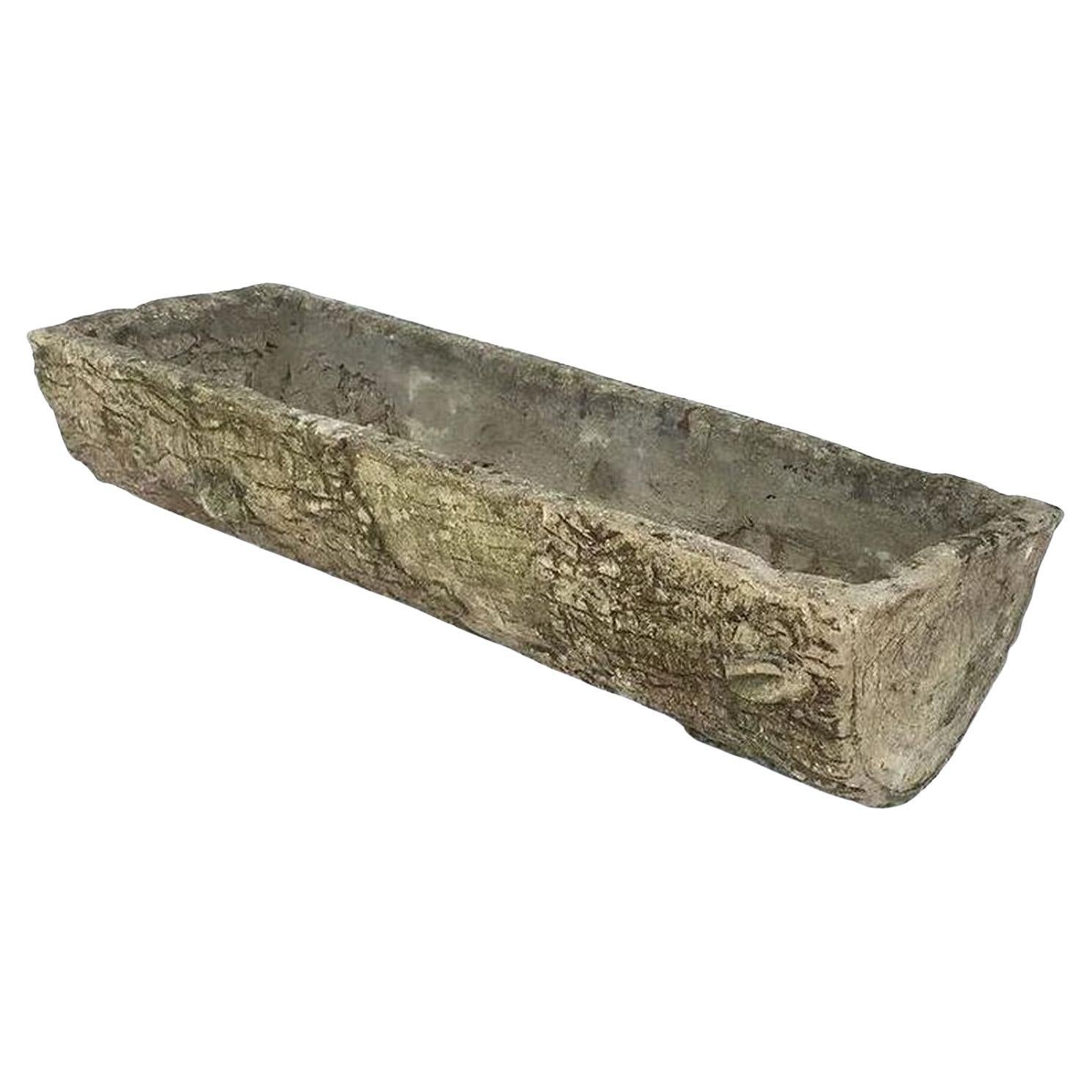 Large English Garden Stone Faux Bois Log Planters 'Individually Priced'