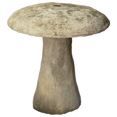 Large English Garden Stone Mushroom Sculpture (H 32 1/2)