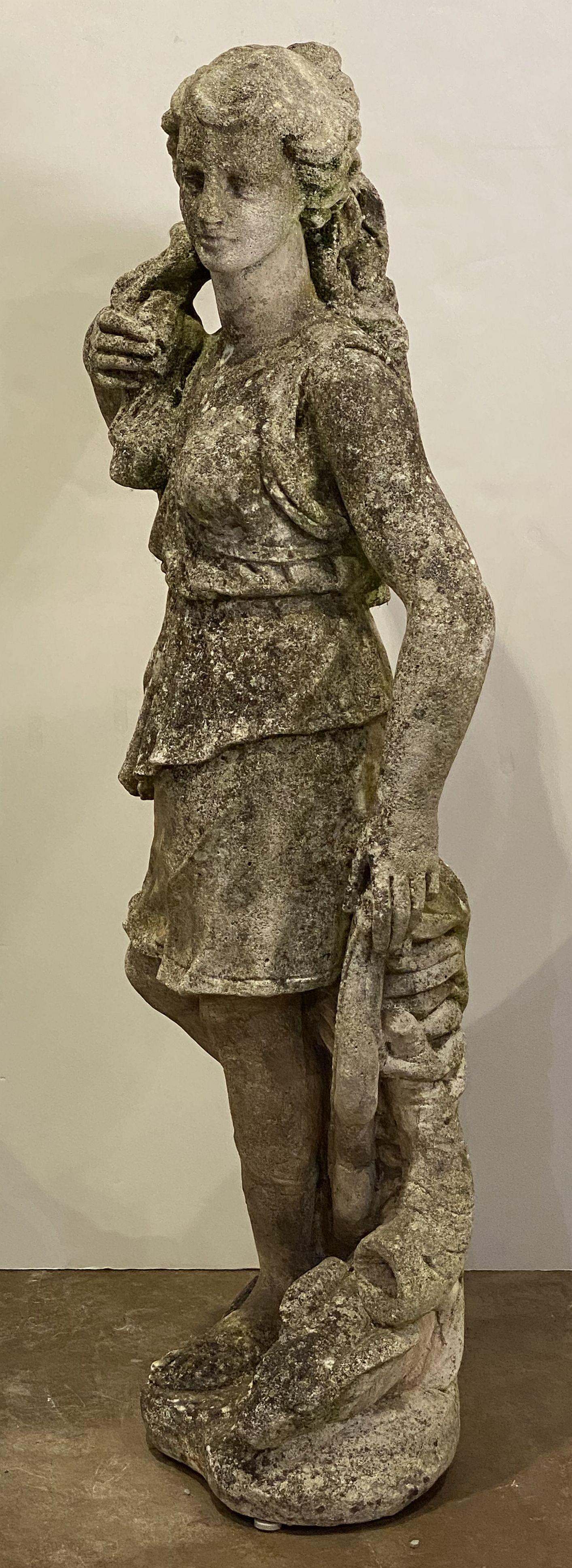 Large English Garden Stone Statue of Diana 3