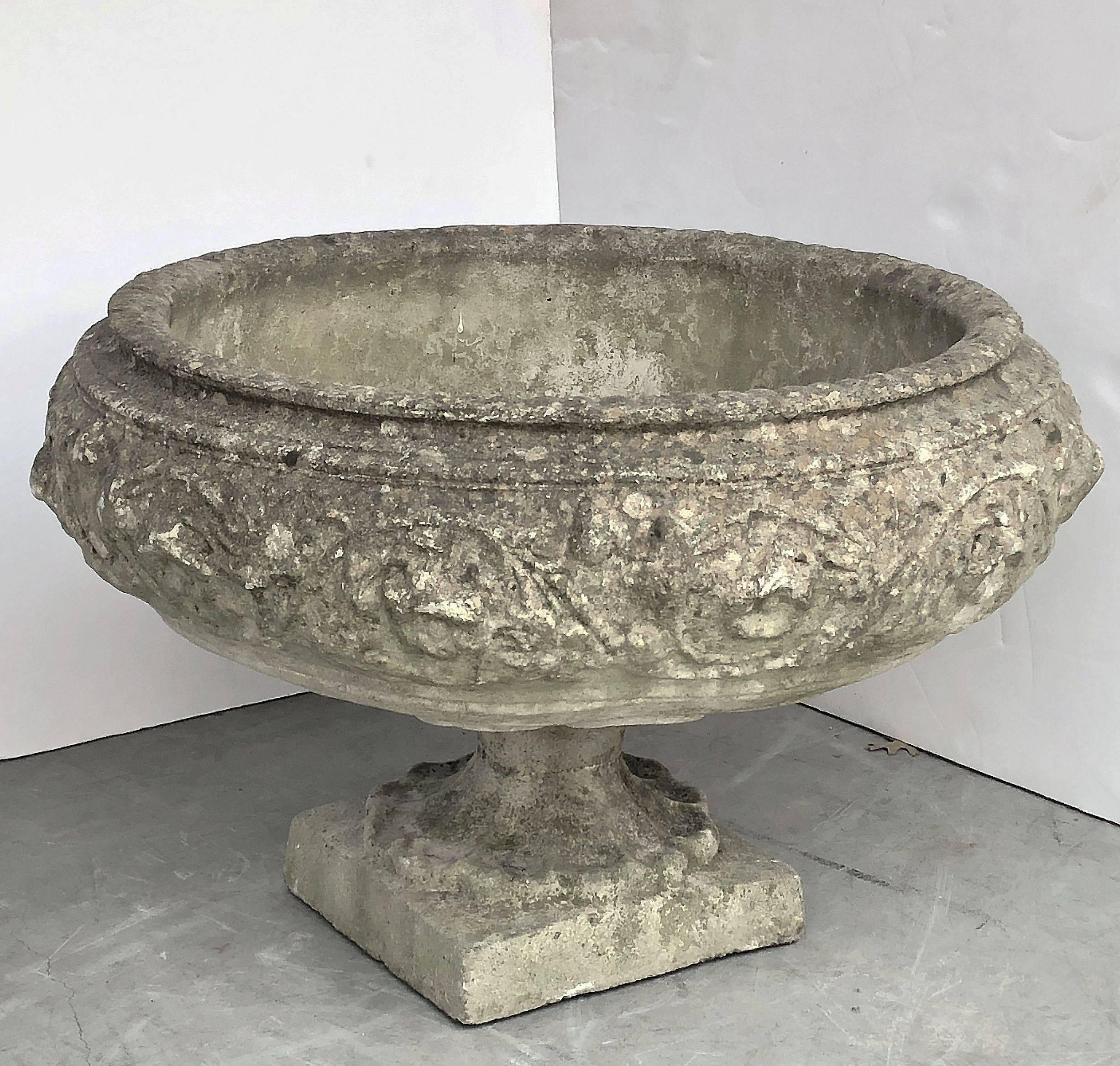 stone urn planter