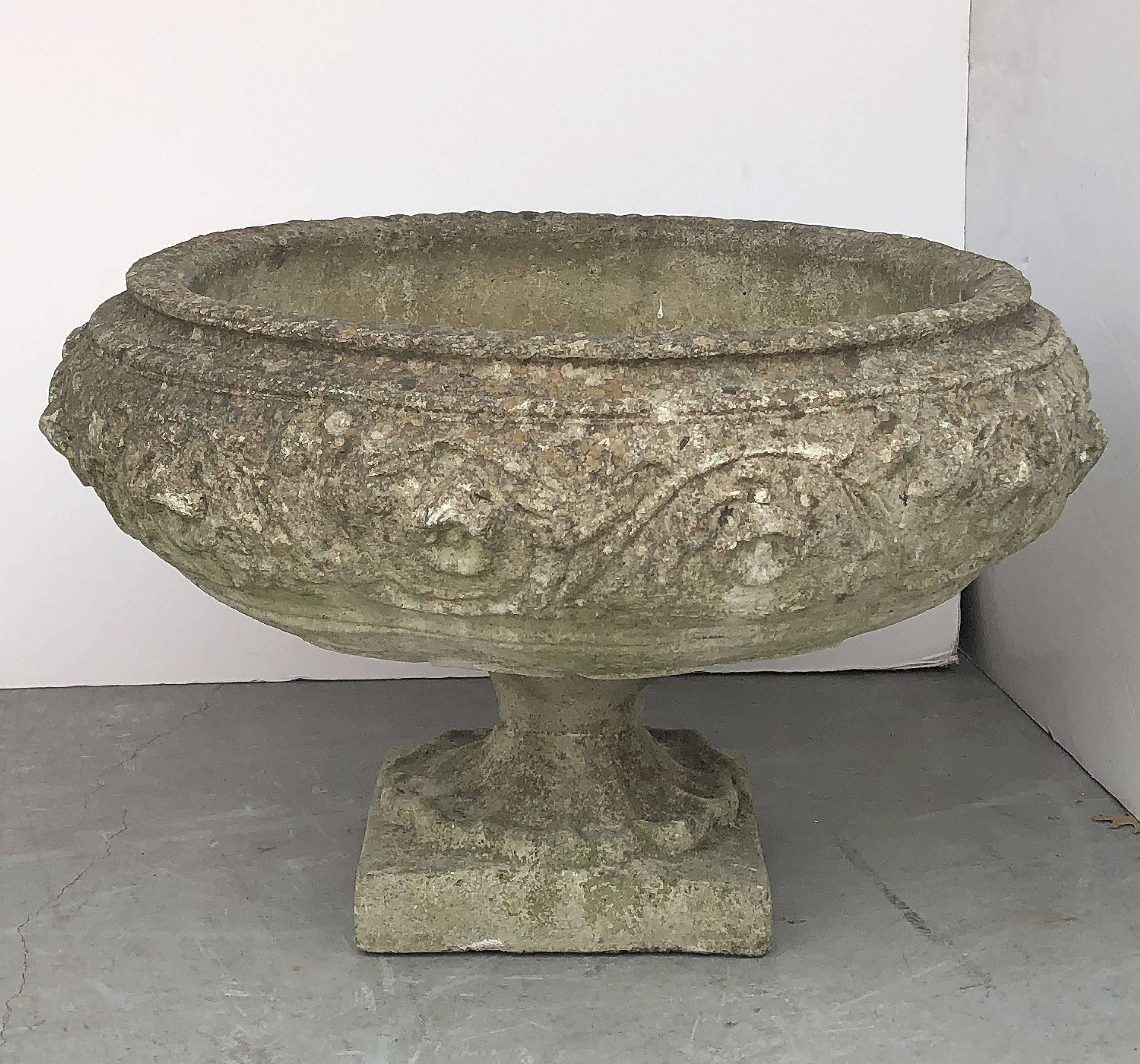 Large English Garden Stone Urn or Planter In Good Condition In Austin, TX