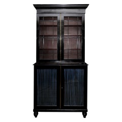 Large English George III Ebonised Library Bookcase, ​circa 1780