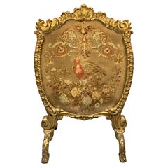 Parafuoco inglese George Large in legno dorato