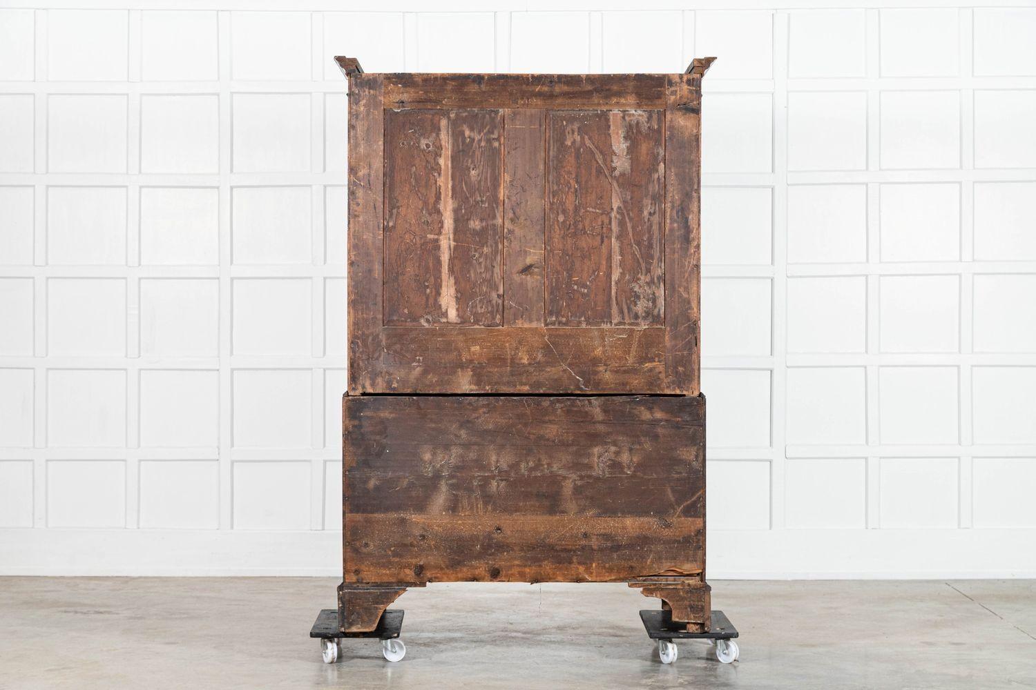 Large English George III Mahogany Linen Press 8