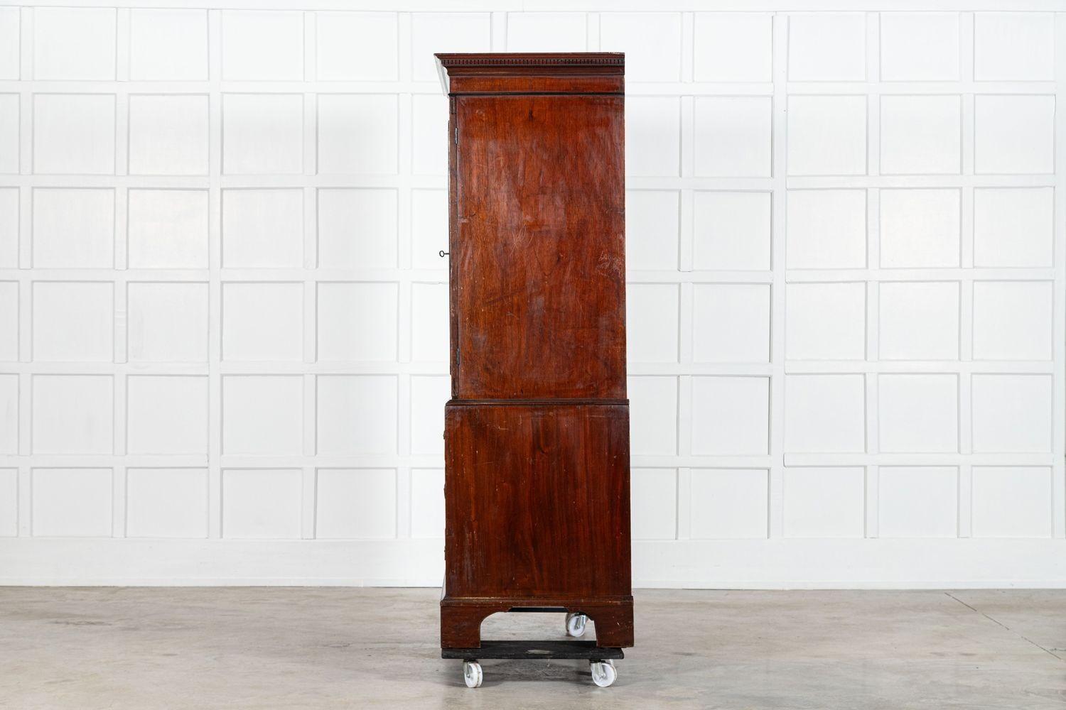 Large English George III Mahogany Linen Press 4