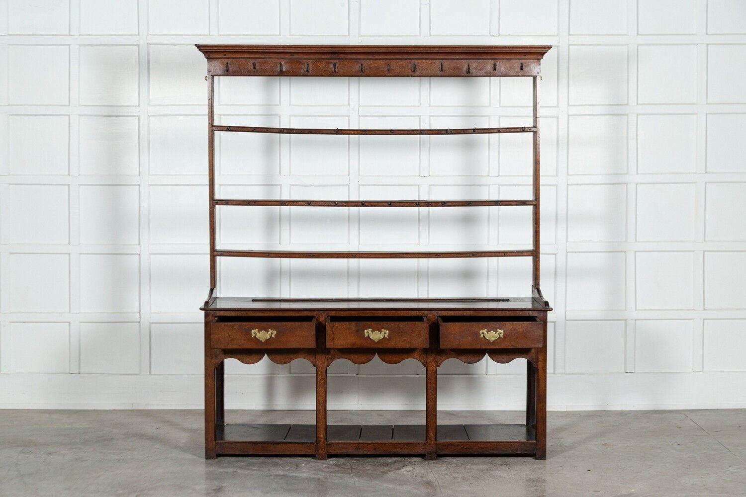Large English George III Oak Dresser For Sale 9