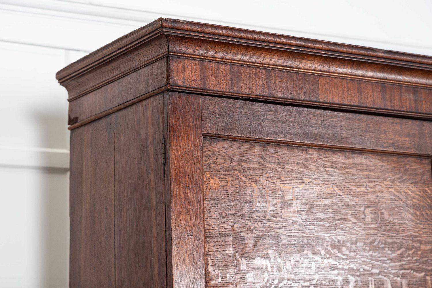 Large English George III Oak Housekeepers Cupboard 6