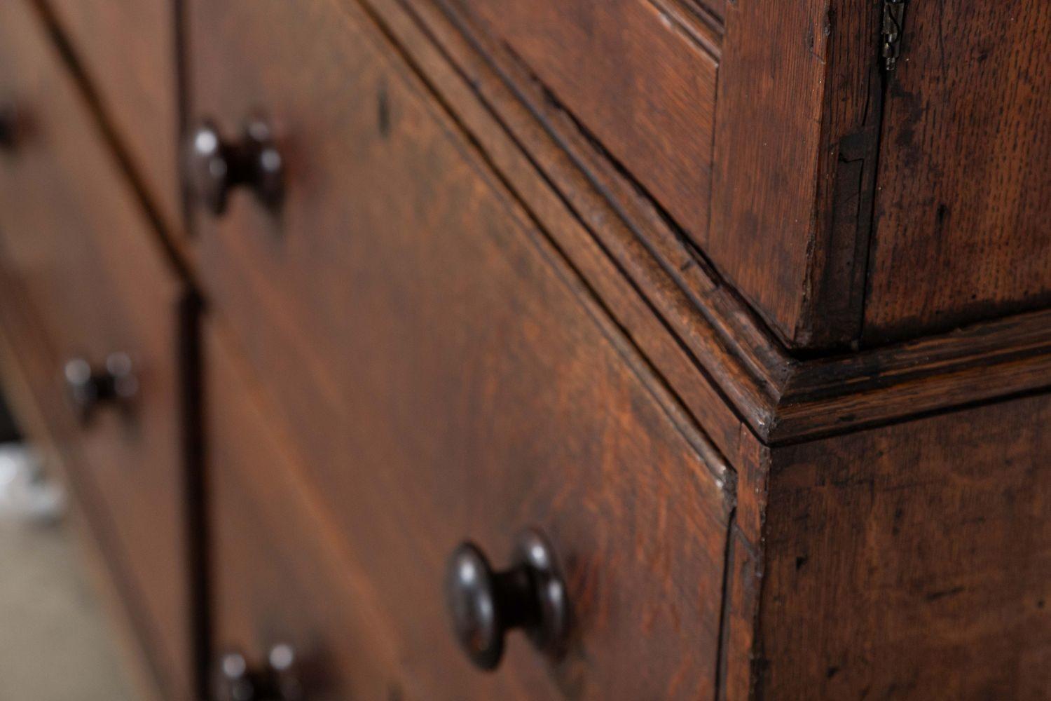 Large English George III Oak Housekeepers Cupboard 7