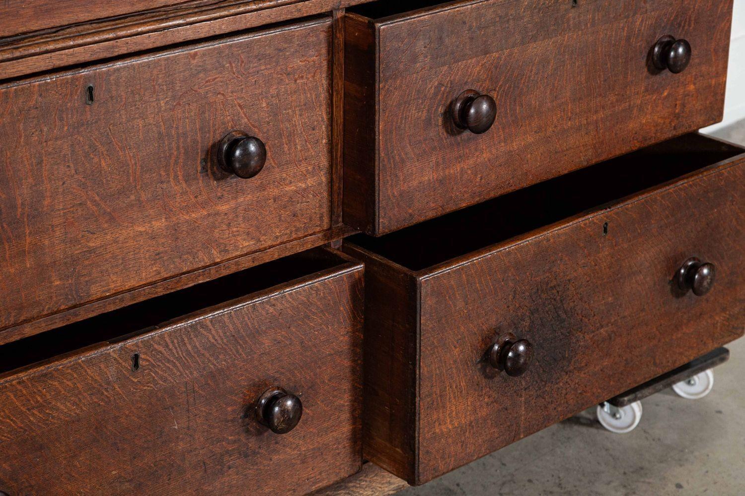Large English George III Oak Housekeepers Cupboard 8