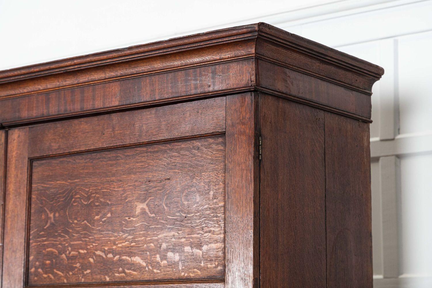 Large English George III Oak Housekeepers Cupboard 10