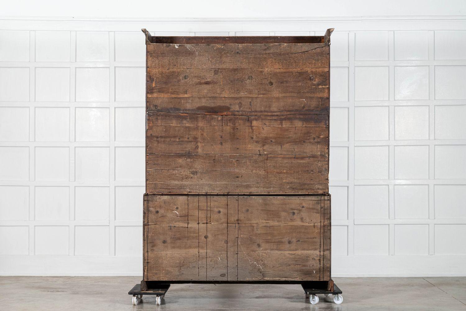 Large English George III Oak Housekeepers Cupboard 13