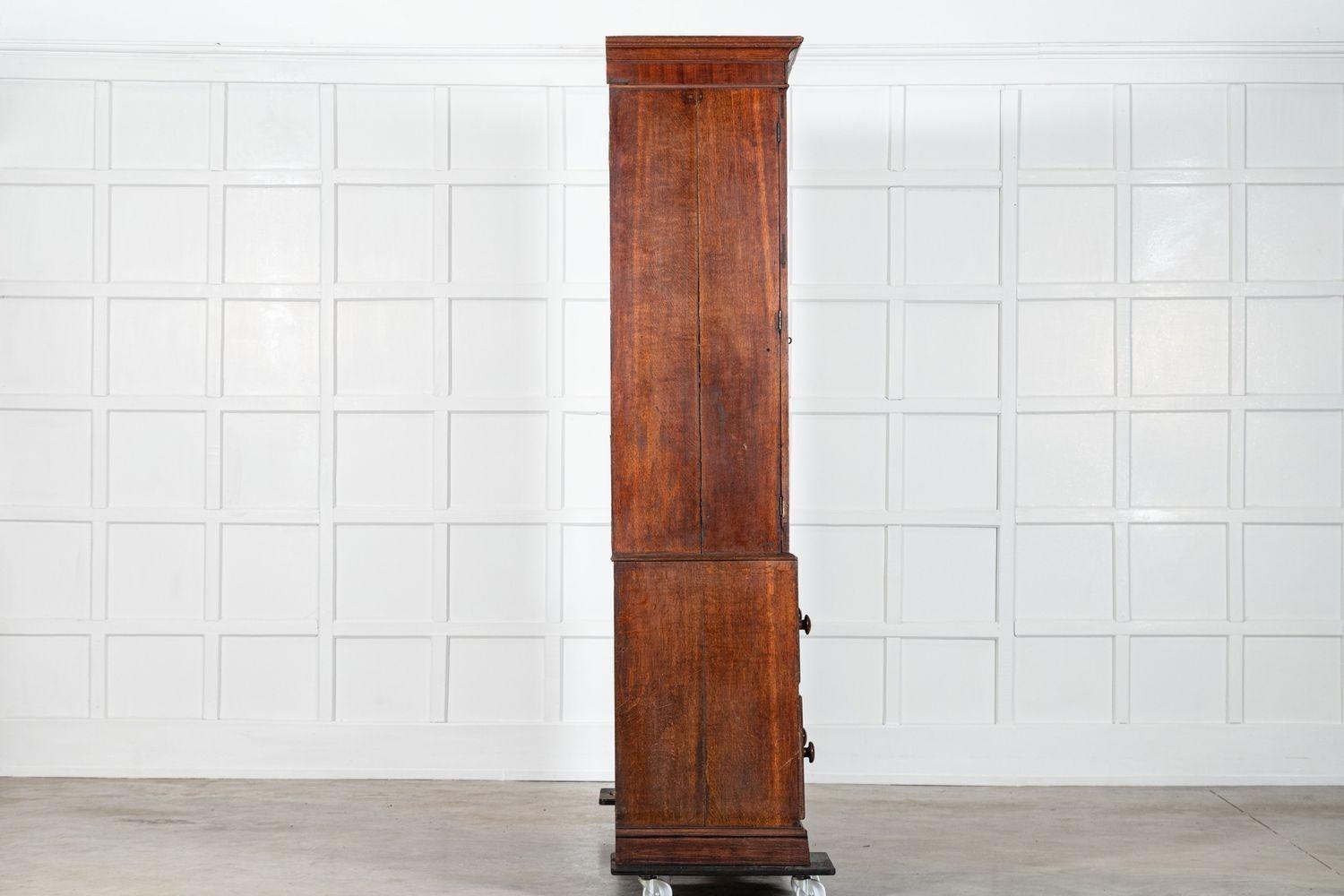 Large English George III Oak Housekeepers Cupboard 4
