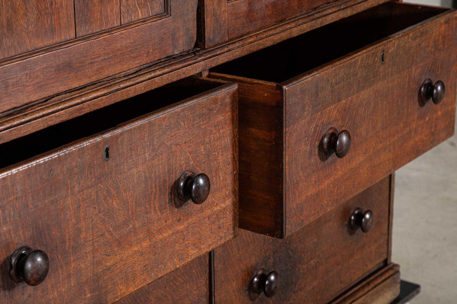 Large English George III Oak Housekeepers Cupboard 5