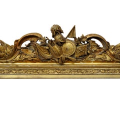 Large English George IV Carved Wood and Gilded Waterloo Frame, circa 1825