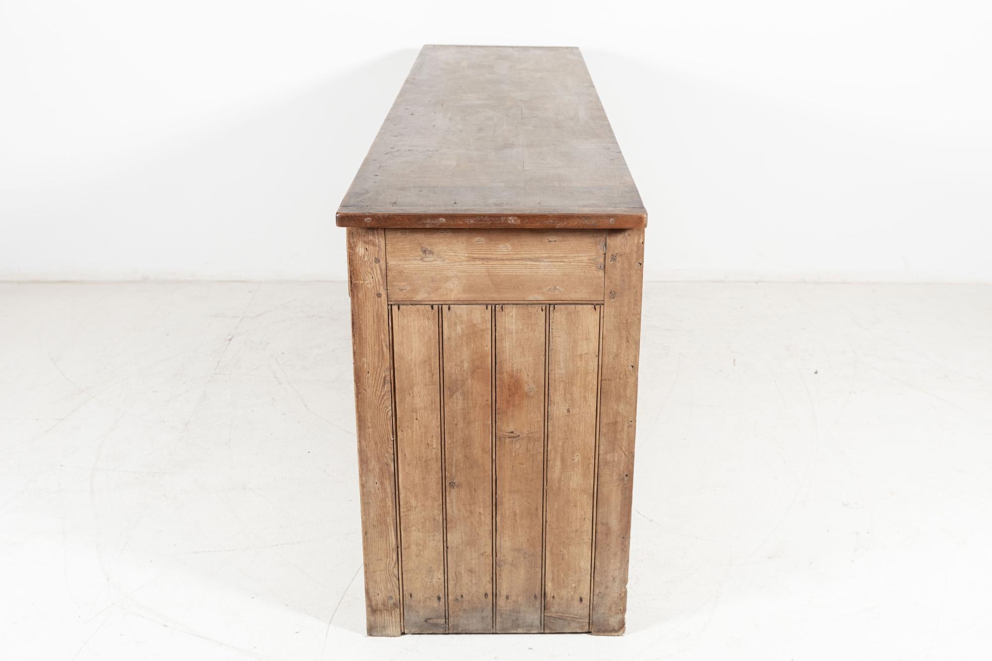 Large English Georgian Farmhouse Dresser Base 6